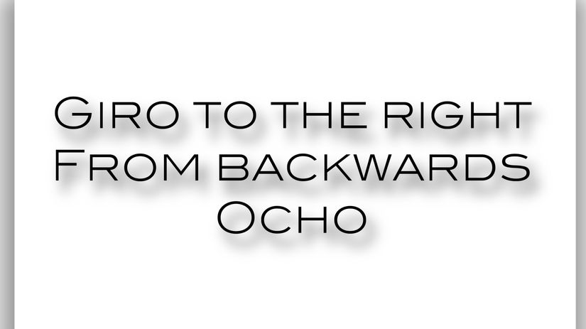 Giro to the right from backwards ocho